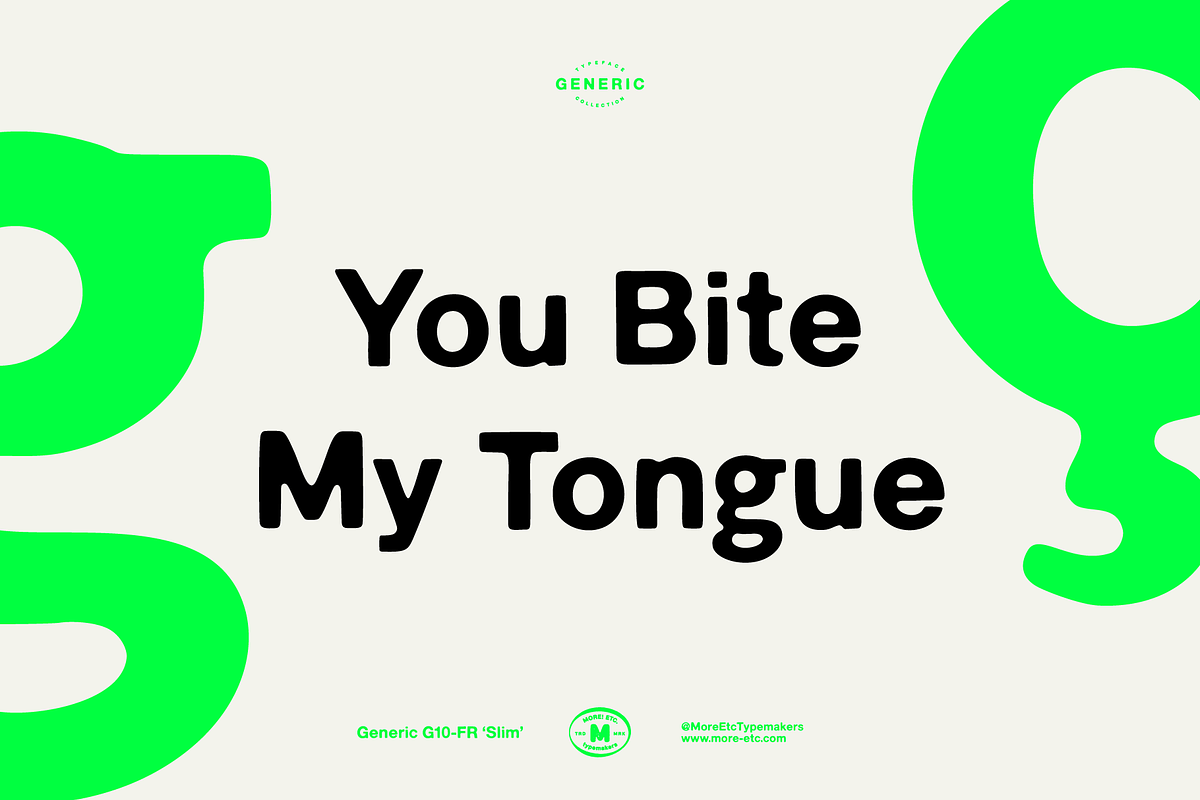 Generic G10-FR 'Slim', a Sans Serif Font by More Etc. Studios (Photo 4 of 8)