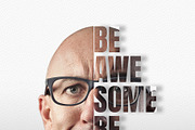 Portrait Editable Text Photo Effect, an Action Add-On by Photoshop Action (Thumbnail 2 of 15)