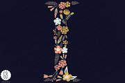 Floral letters, monogram, floral WMI, a Decorative Illustration by GrafikBoutique (Thumbnail 3 of 3)