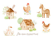 Summer in the countryside clipart, a Decorative Illustration by polikarpovaart (Thumbnail 4 of 19)