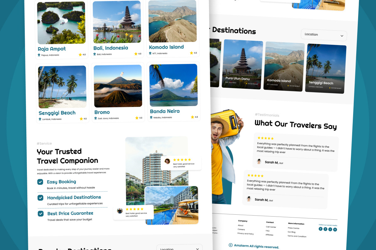 Adventure Travel Landing Page Layout, a Landing Page Template by twinstd (Photo 4 of 5)
