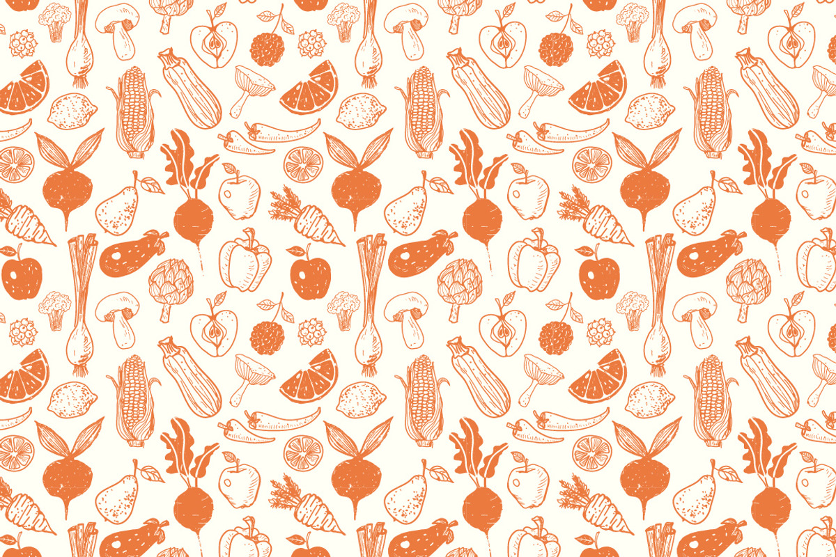 Fruits and vegetables doodles, a Food Illustration by Elina_Li (Photo 15 of 20)