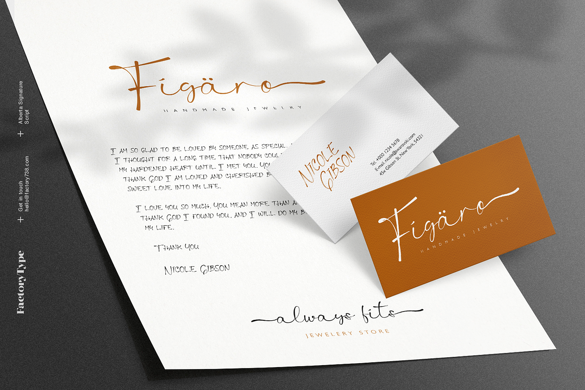 Alberta Signature Script, a Script Font by FactoryType Studio (Photo 5 of 10)