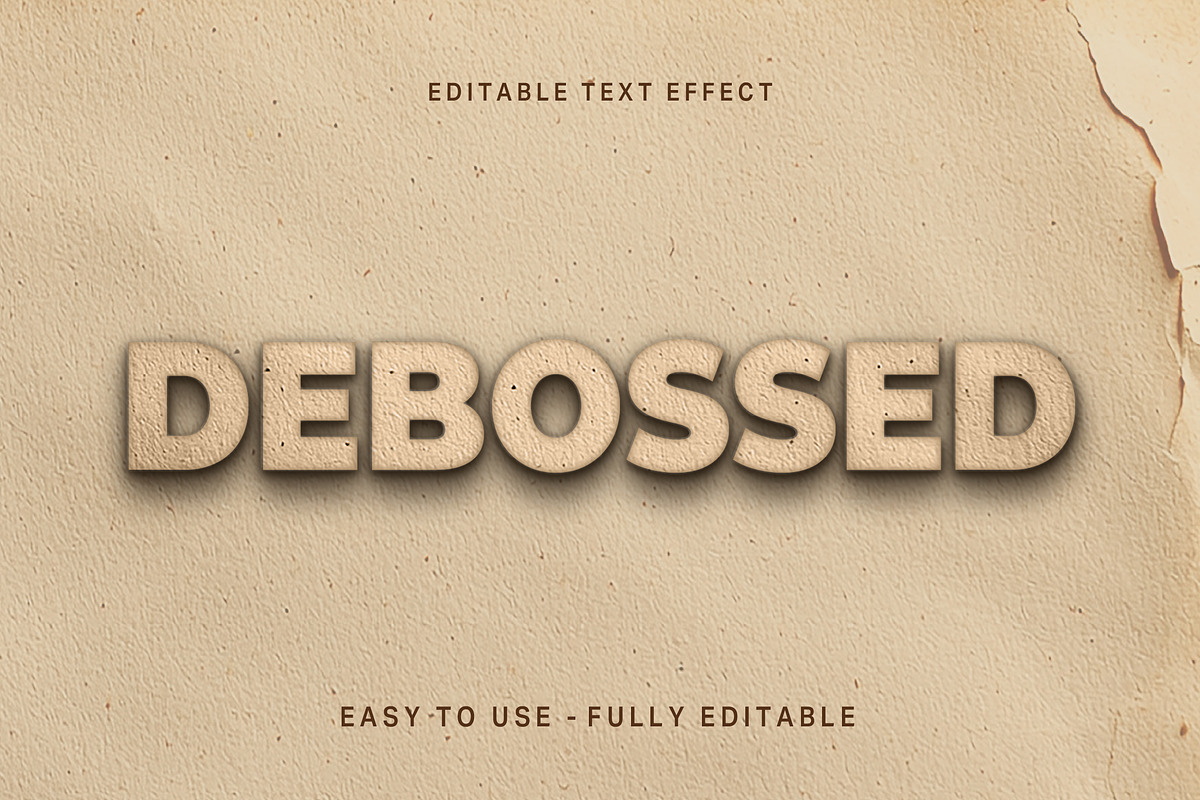 Debossed Paper 3D Text Effect