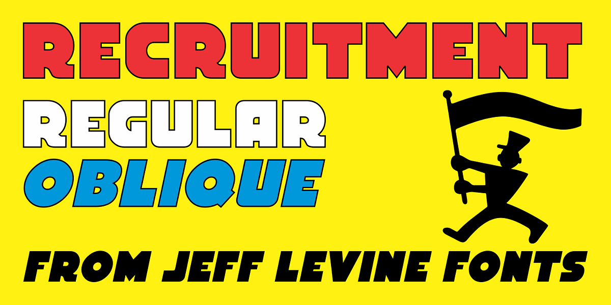 Recruitment JNL, a Sans Serif Font by Jeff Levine Fonts (Photo 1 of 5)