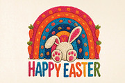 Happy Easter Bunny Rabbit Face Funny, an Illustration by DreamPrint404 (Thumbnail 1 of 7)