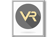 Modern Vector VR Logo in the Circle, a Duotone Icon by FineArtStudio (Thumbnail 3 of 3)