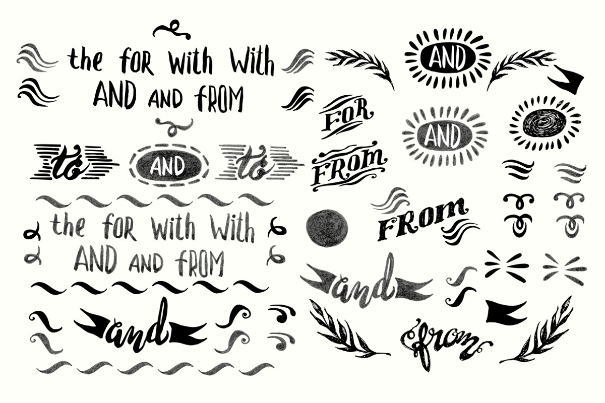 Vector Hand Drawn Catchwords, an Illustration by Seamless and more stuff (Photo 5 of 5)
