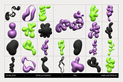 Abstract Retro Blobs Elements, an Object Graphic by angelainthefields (Thumbnail 6 of 10)