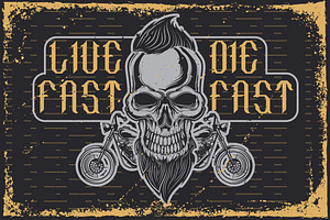 Handcrafted Font Dead Biker