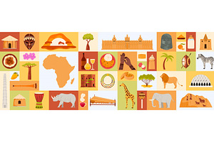 African Culture and Nature in a, an Illustration by Flashvector