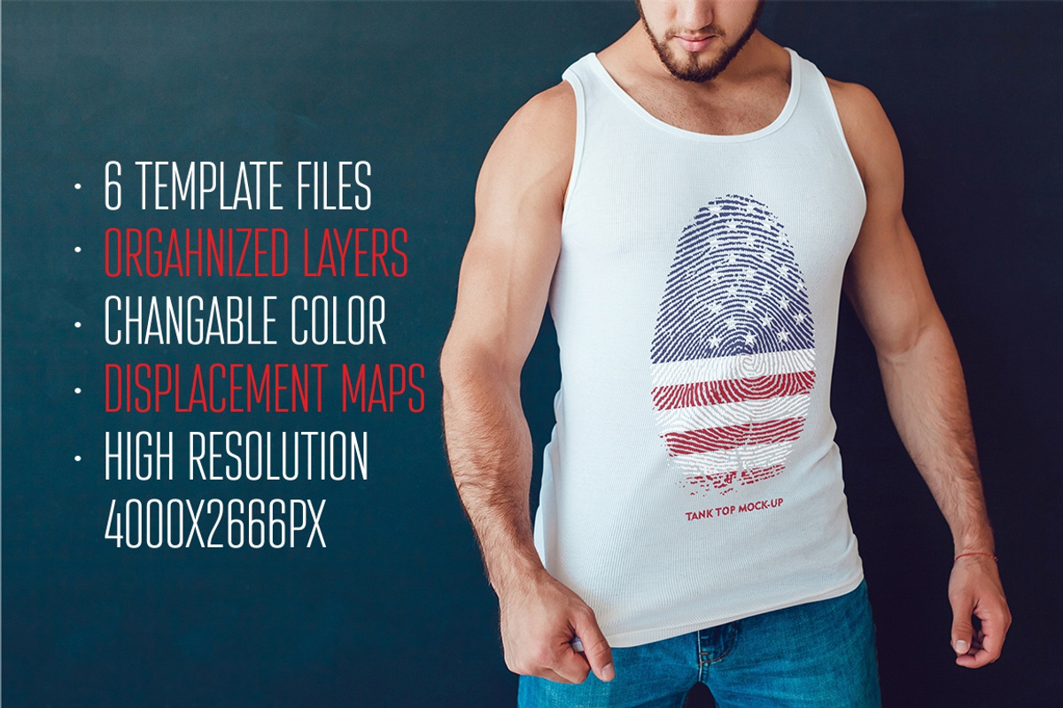 Tank-Top Mock-Up, a Shirt Mockup by Freeman Studio (Photo 1 of 9)