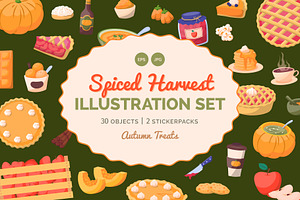 Spiced Harvest Autumn Treats Set, an Object Graphic by 35lab