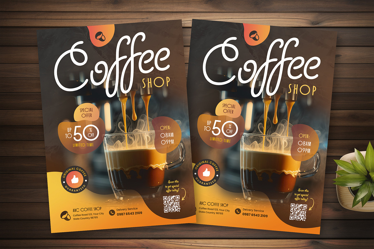 Coffe Shop Flyer Template, a Flyer Template by Boostock (Photo 6 of 6)