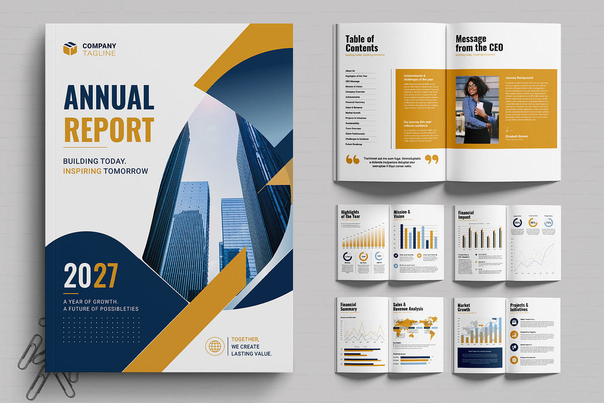 Professional Company Annual Report, a Brochure Template by MightyDesign (Photo 1 of 6)