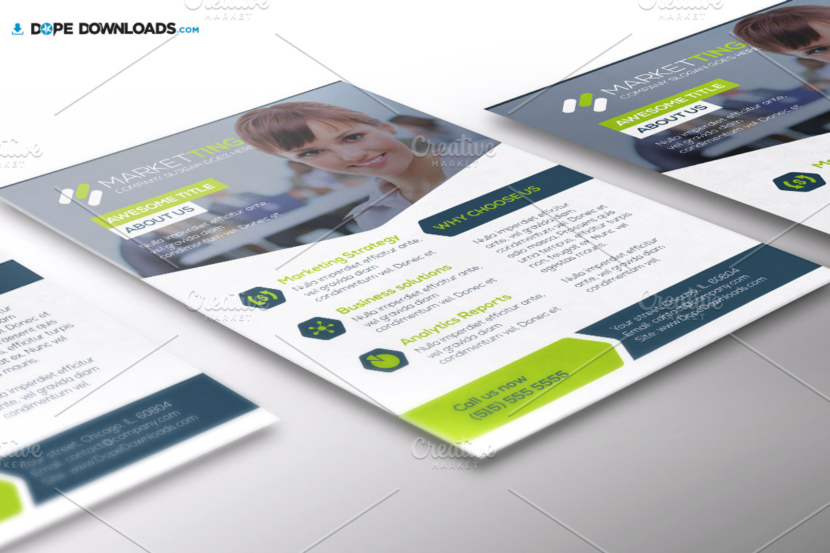 Marketing Flyer Template, a Flyer Template by DopeDownloads (Photo 3 of 3)