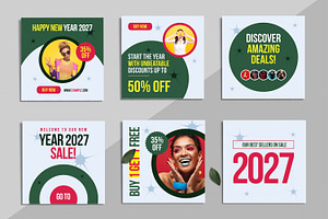 New Year 2027 Sale Discount Offe, a Social Media Template by ContestDesign