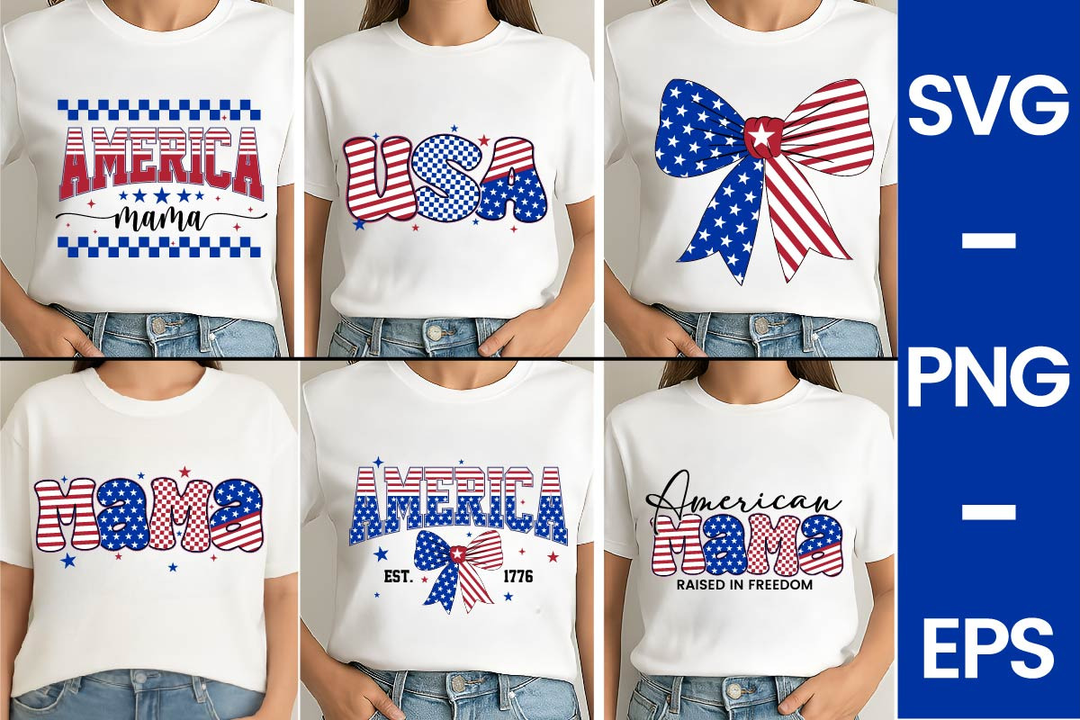 Fourth Of July American Mama Svg, an Object Graphic by Digi_Design_World (Photo 1 of 6)