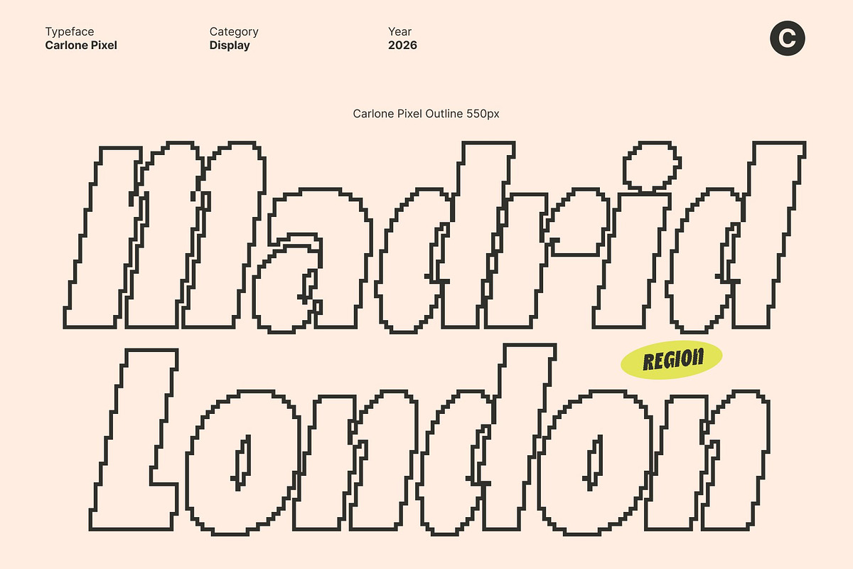 Carlone Pixel, a Sans Serif Font by Craft Supply Co. (Photo 7 of 8)