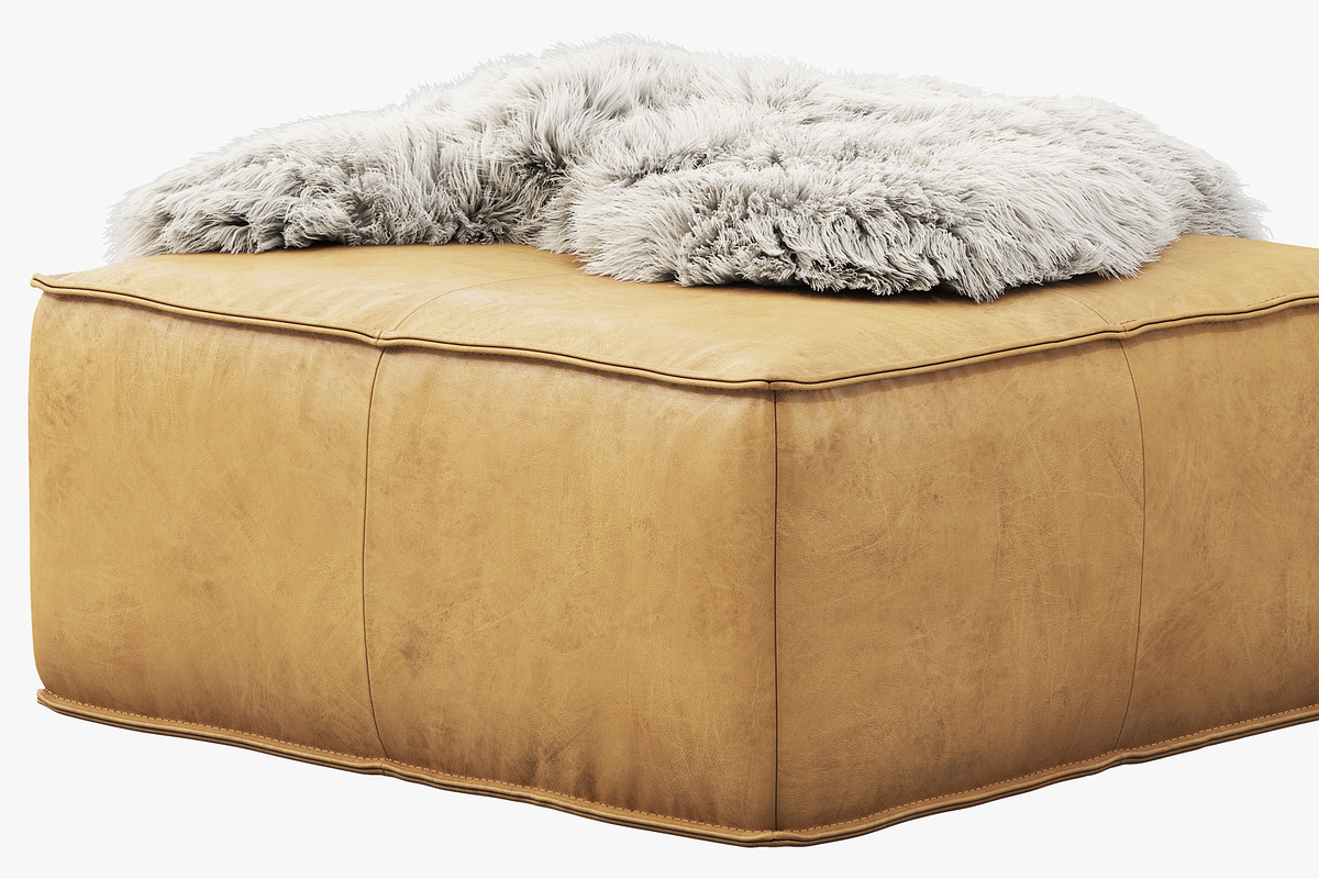 Joybird Lyle Leather Ottoman, a Furniture 3D Model by 3dmitruk (Photo 19 of 30)