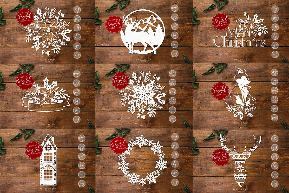 Christmas Mega Bundle, an Object Graphic by Tommy & Tilly Design (Photo 3 of 12)