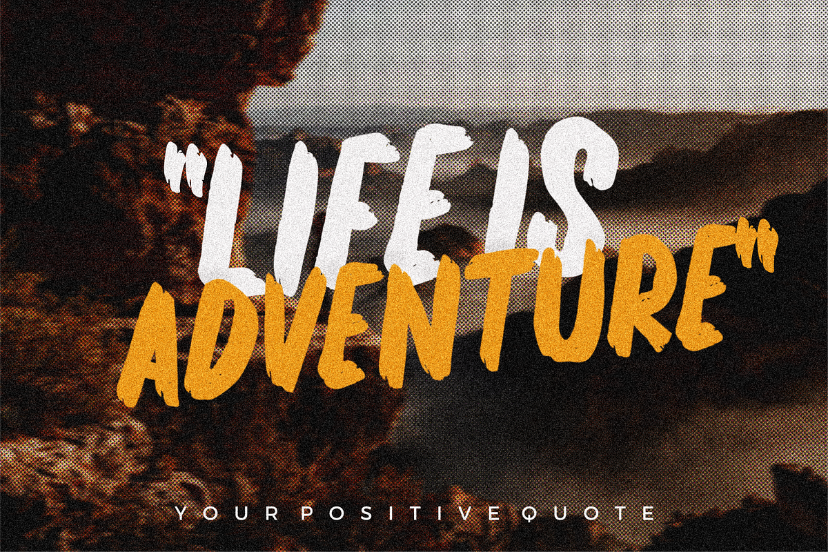 Tweaks Brush Font, a Sans Serif Font by 24Design Studios (Photo 6 of 6)
