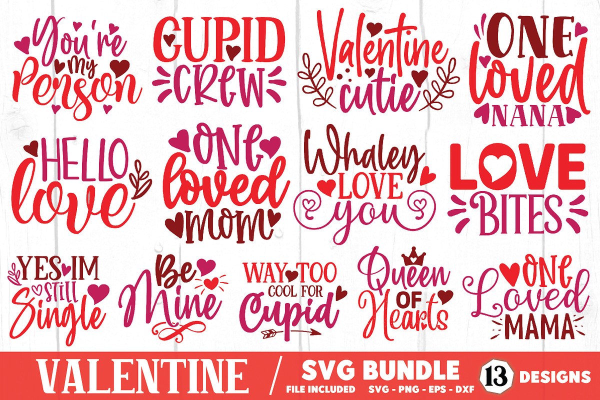 Valentine SVG Bundle, a Graphic by crafthome (Photo 1 of 7)