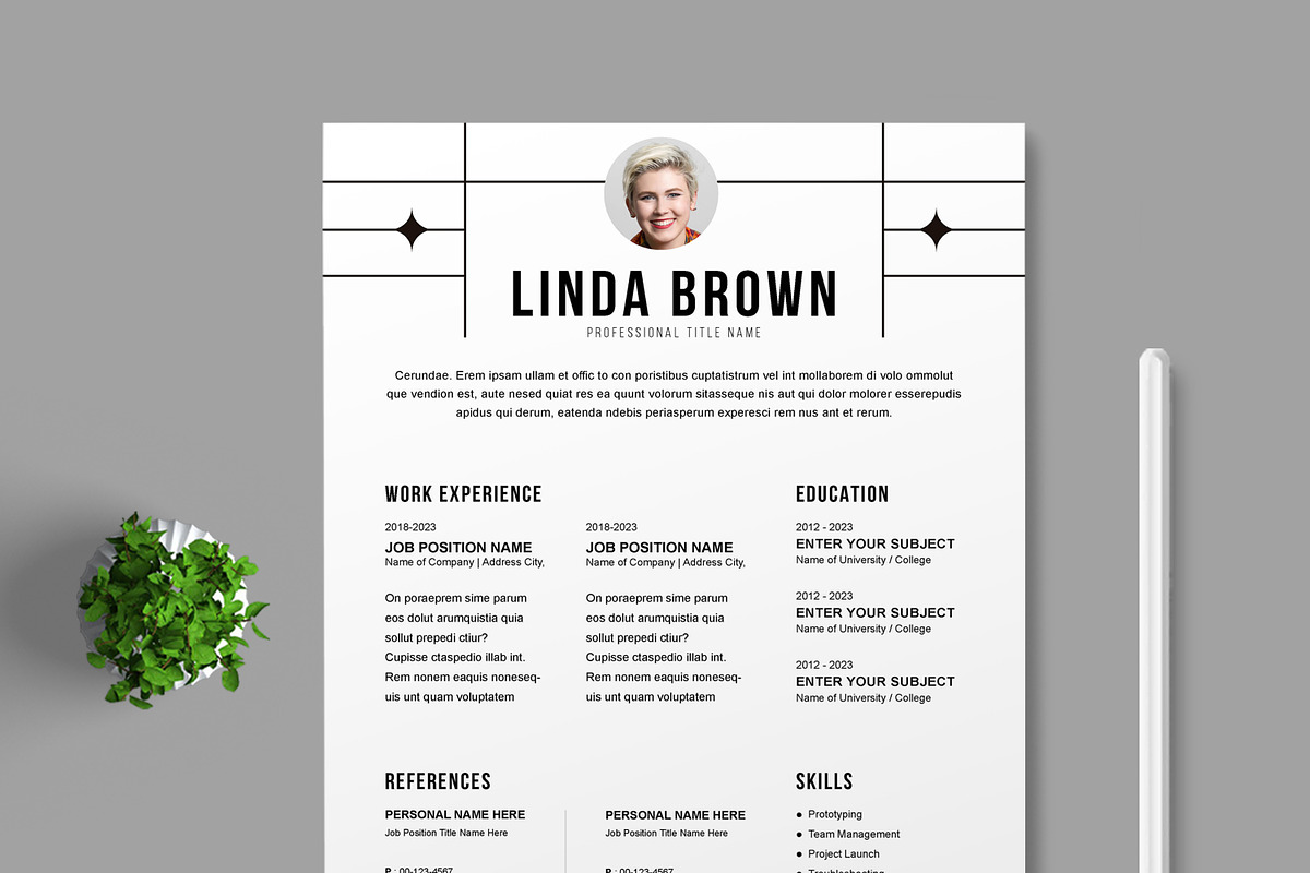 Resume Template, a Resume Template by MightyDesign (Photo 2 of 8)