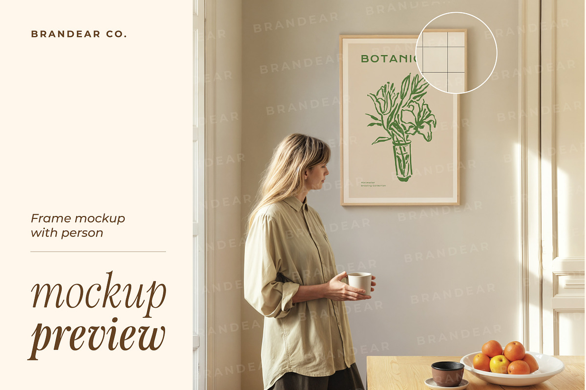 20 Frame Mockups with Person, a Household Mockup by Brandear Design (Photo 9 of 13)