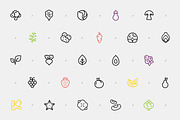 Minimal Food Icons, an Outline Icon by Vineta Rendon (Thumbnail 2 of 9)