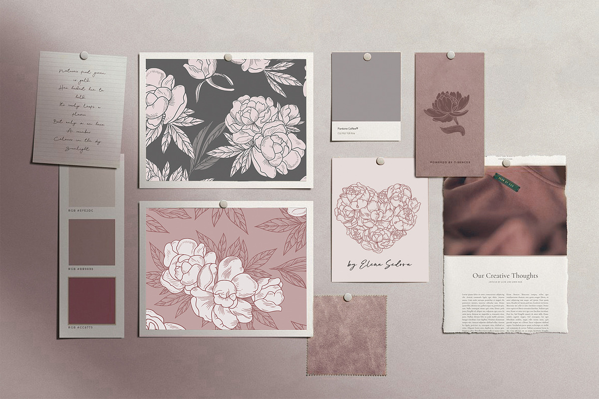 Peonies Line Art SVG, AI, EPS, PNG, a Decorative Illustration by InstaDesignPro (Photo 9 of 12)