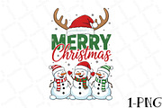 Merry Christmas Snowman Sublimation, an Illustration by DreamPrint404 (Thumbnail 1 of 7)