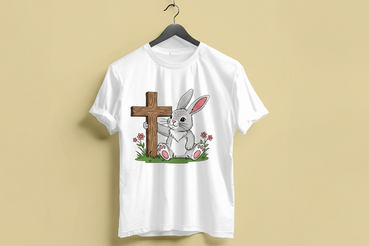 Easter Bunny with Cross Clipart Set, a Graphic by T-shirt Pond (Photo 3 of 10)