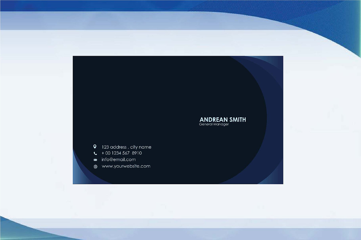 Business Card minimalist Dark blue, a Business Card Template by dulchaer29 (Photo 2 of 3)