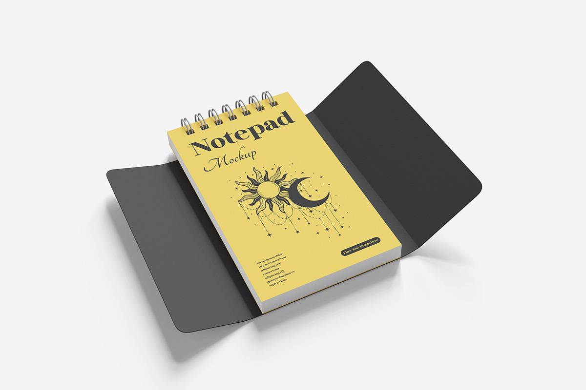 Notepad Mockup PSD, an Advertising Mockup by Indah (Photo 2 of 6)
