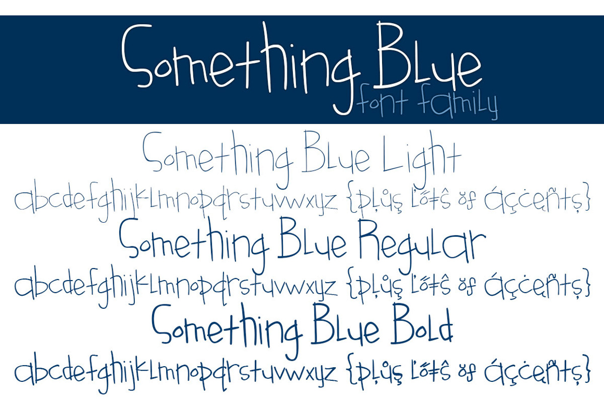 Something Blue Font Family preview 2