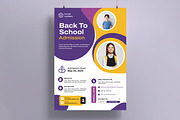 Back To School Admission Poster, a Flyer Template by MightyDesign (Thumbnail 1 of 8)