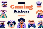 Animated Gaming Stickers Set, an Emoji Icon by Brickclay (Thumbnail 1 of 5)