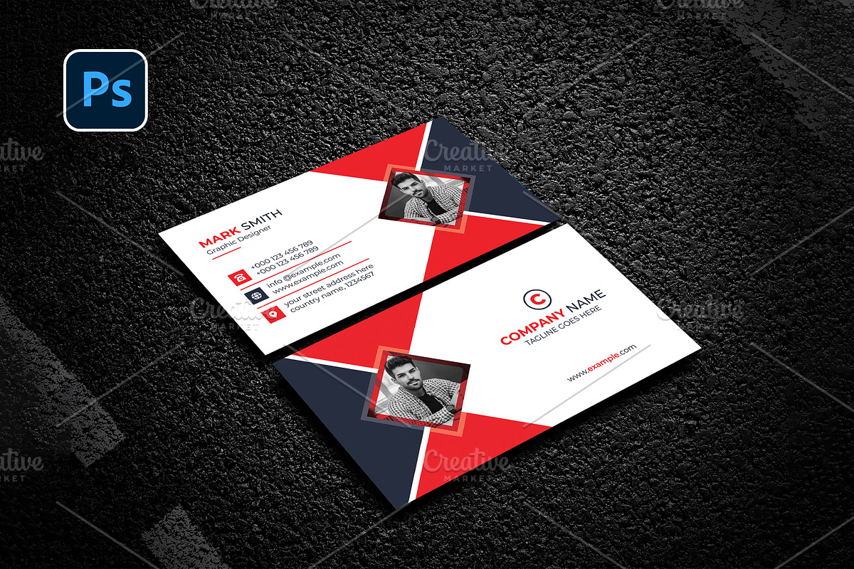 Business Card Design Photoshop, a Business Card Template by Sofir Nayeem