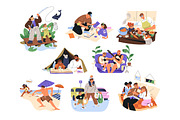 Father spending time with kids set, a Person Illustration by PaperTrident (Thumbnail 1 of 9)
