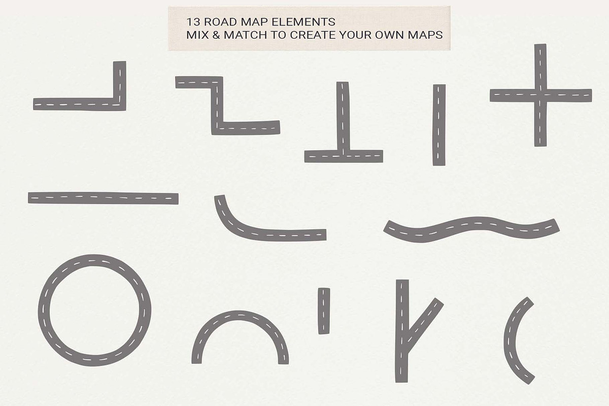 Kids Cars Clipart & Map Creator, a Transportation Illustration by Irina Ostapenko (Photo 7 of 14)