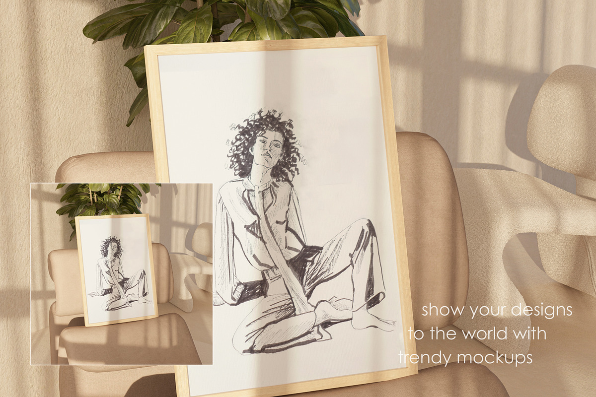 SHADES OF NUDE | Frame Mockup set, a Household Mockup by yuliyuri.studio