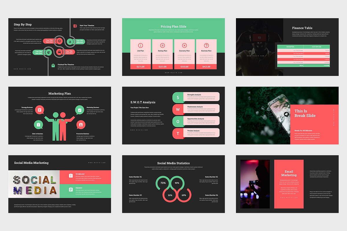 Mugio : Media Strategy Google Slides, a Presentation Template by Punkl Camp (Photo 7 of 9)