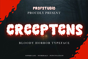 Creeptens - Bloody Night Typeface