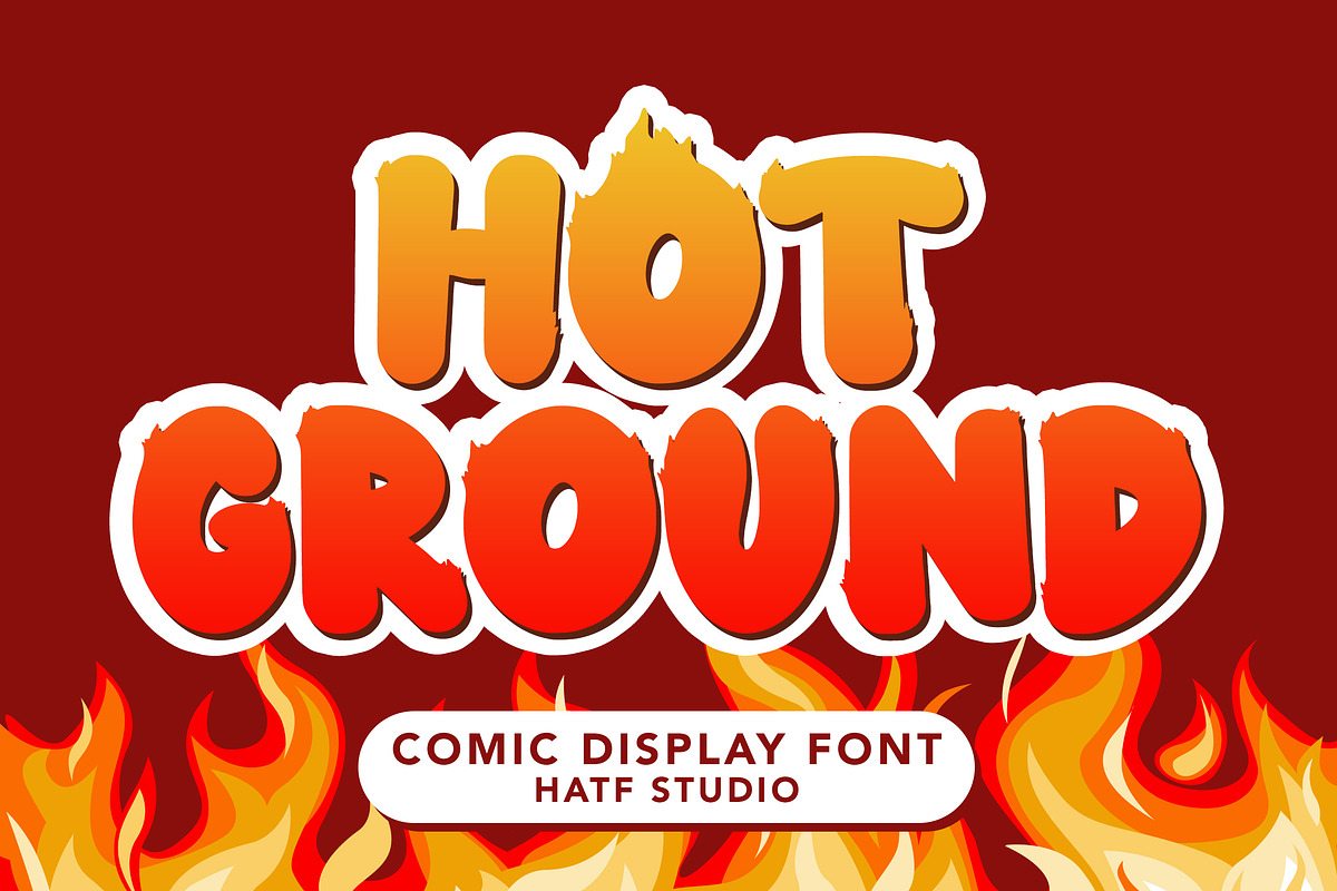 Hot Ground, a Sans Serif Font by HATFSTUDIO (Photo 1 of 8)