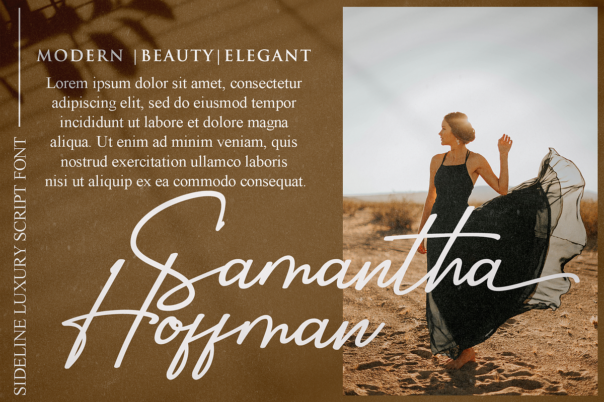 Sidelines // Luxury Signature Font preview 3