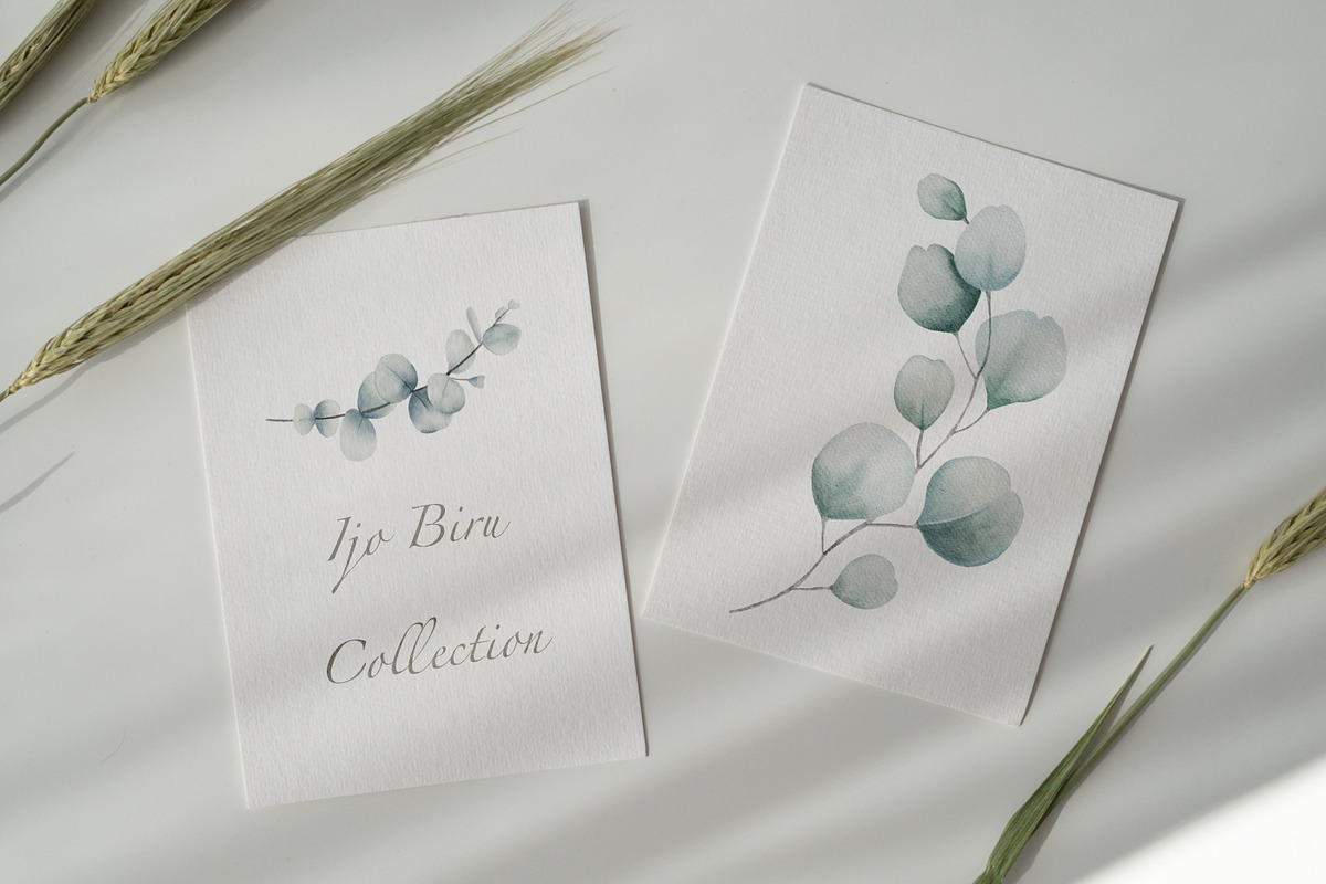 Ijo Biru Greenery Set Watercolor, an Illustration by dekkagraph (Photo 3 of 12)