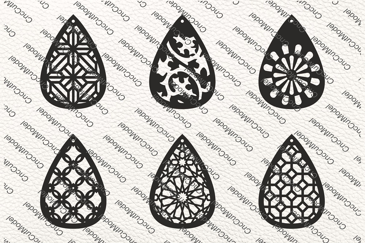 Svg Earrings with  Arabic pattern, a Graphic by CncCutModel (Photo 3 of 3)