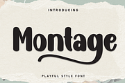 Montage | Script Font, a Script Font by Scratchones (Thumbnail 1 of 9)