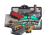 3DProcreate German Graffiti Template, a Cars & Vehicle 3D Model by Bakeroner (Thumbnail 1 of 8)
